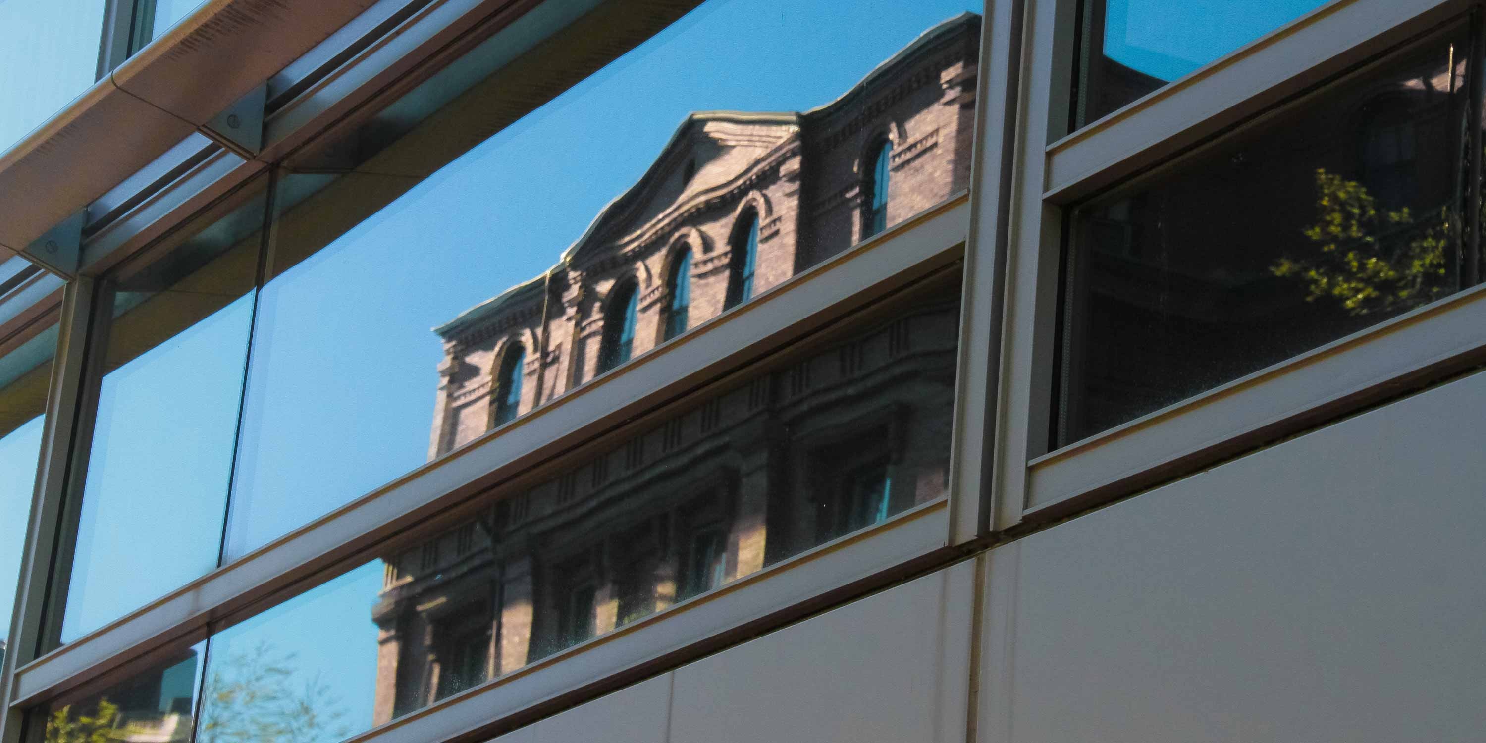 Here's a picture of a new school and an old school. Let's Overthrow Education